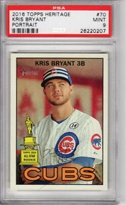 2016 Topps Heritage Portrait Kris Bryant #70 PSA 9 Mint Rookie RC - Picture 1 of 1