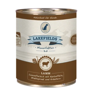LAKEFIELDS MANUFAKTUR 6x 800g Nassfutter MENÜ LAMM 61% Fleischanteil für Hunde - Bild 1 von 2