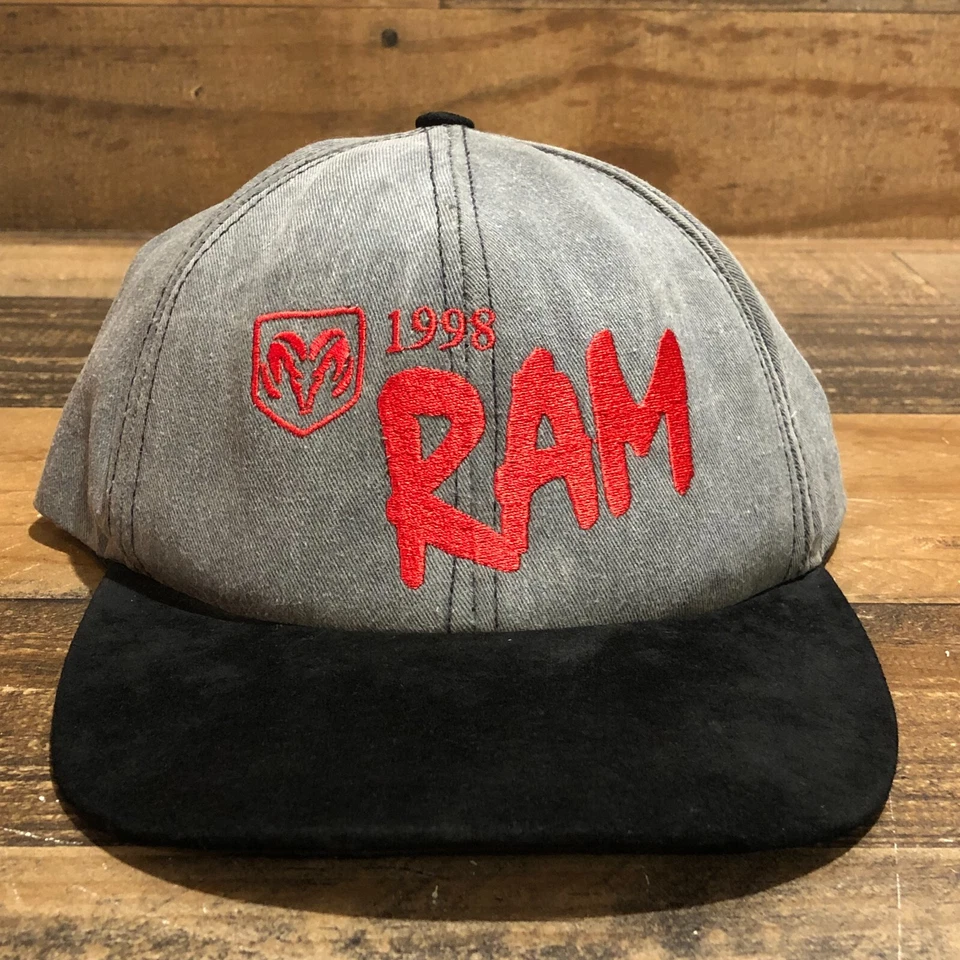 Gorra de colección Dodge Ram Snapback para hombre gris negro rojo camionetas 1998 hecha en EE. UU. años 90 Foto 1 de 4