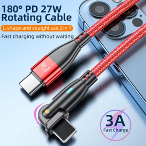 27W Type C to iPhone Cable Fast Charging USB C PD Charger Cable for iPhone iPad - Picture 1 of 21