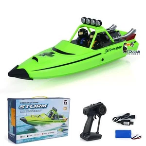 US Stock RC RTR Racing Boat Jet Ship Toy High Speed Boat Model Light Transmitter - Picture 1 of 12