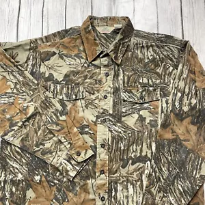 Vintage Realtree Shirt Mens XXL Camouflage Button Up Hunting Forest USA Made - Picture 1 of 7