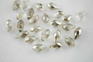 6x12mm 20Pcs Faceted Glass Teardrop Pendant Finding Jewelry Making Loose Beads#Q