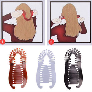 Jumbo Banana Comb Clip Thick Hair Riser Claw Interlocking Jaw Extra Large US