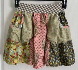 Matilda Jane Skirt Serendipity Calico Gabby Floral Pockets Elastic Waist 6 - Picture 1 of 7