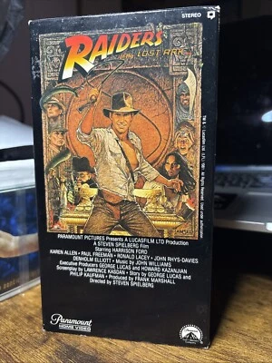 Vintage Raiders Of The Lost Ark VHS Tape 1981. Harrison Ford, Karen Allen - Image 1 of 3