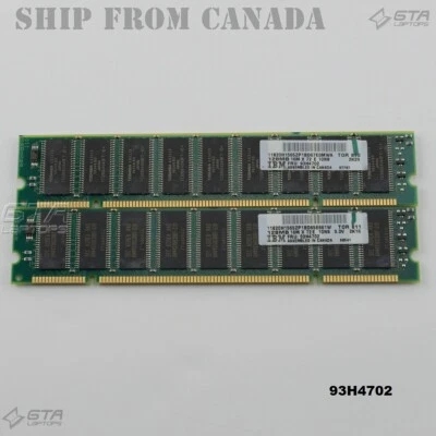 Lot of 2 IBM 93H4702 128MB 16MX72 10NS Server Memory - Image 1 of 3
