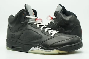 AIR JORDAN V 5 RETRO USED SIZE 14 BIN 23 PREMIO BLACK METALLIC SILVER 444844 001 - Picture 1 of 7