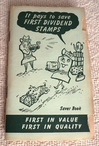 ERSTE DIVIDENDENMARKEN - TEILBUCH mit 4 LOSEN BRIEFMARKEN - VINTAGE - ROCHESTER, NY - Bild 1 von 7