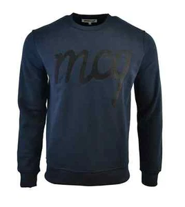 Alexander McQueen McQ Sudadera Bordado Logo Jumper Azul Marino Para Hombre Ta... - Imagen 1 de 4