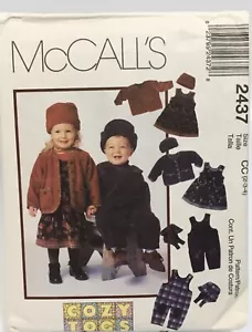 Jumper Jacket Overalls Hat Size 2T M2437 Cut Sewing Pattern McCalls Toddler Baby - Picture 1 of 2