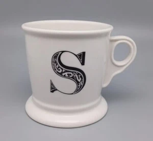 Anthropologie Monogram Mug Letter S White Coffee Tea Cup - Picture 1 of 7