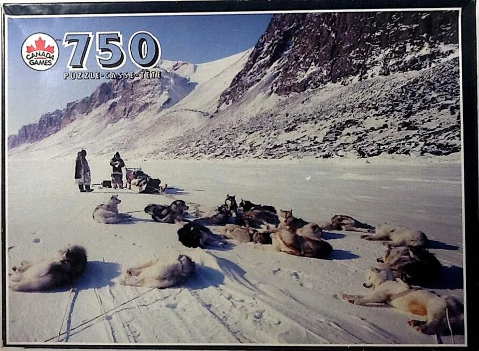 1995 Devon Island N.W.T. True North Alaskan Husky Musher 750 pc 15"x23" Puzzle - Image 1 of 1