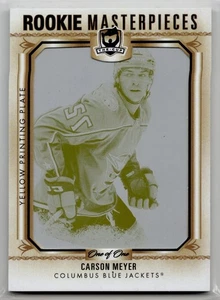 2022-23 The Cup Printing Plates Ice Yellow RC Masterpieces #191 Carson Meyer 1/1 - Picture 1 of 2