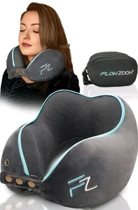 FLOWZOOM Almohada de Viaje Espuma con Memoria - Almohada Cuello de Avión para Vuelo Largo - Imagen 1 de 8