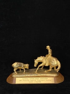 Jim Reno Skulptur Gold Wash "The Cutting Horse" Lacy J Dalton 1987 Futurity SFB - Bild 1 von 21