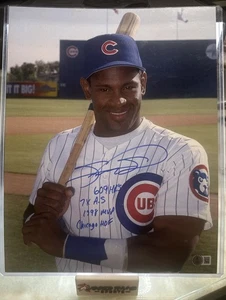 SAMMY SOSA CHICAGO CUBS SIGNED AUTO 11X14 PHOTO BECKETT BAS MLB AUTO INSCRIBED - Picture 1 of 1
