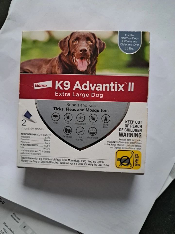K9 Advantix II Flea + Tick for Extra Large Dogs 55+ lbs - 2 monthly doses - Image 1 of 1