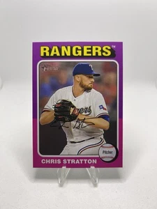 2024 Topps Heritage SHORT PRINT Chris Stratton #28 - Texas Rangers - Picture 1 of 2