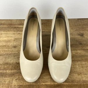 Ziera Womens Farah Luxury 39W Beige 7.5cm High Heel Comfort Court Shoes Pumps - Picture 1 of 11