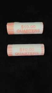 NEW YORK 2001 $10 STATE QUARTER PAPER WRAPPED BANK 40 COIN ROLL CH BU - Picture 1 of 3