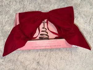 NEU Cupcakes und Kaschmir zu Hause rot Schleife Baum Topper Glam Urlaub Dekor Neu mit Etikett - Bild 1 von 14