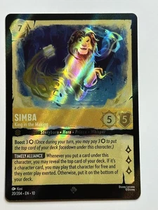 Simba - King in the Making Cold Foil Whispers in the Well 20/204 NM Lorcana Karte - Bild 1 von 2