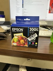BULK 8 Epson 200XL Black 200 Cyan Magenta Yellow Ink Cartridges Exp 04/2027 - Picture 1 of 2