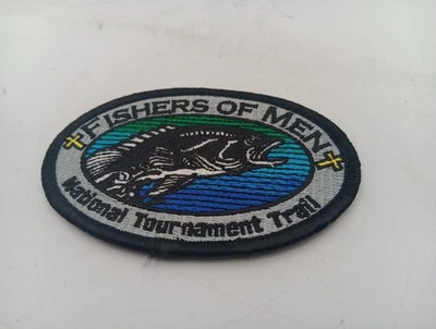 Vintage Fishers of Men National Tournament Trail Embroidered Patch Jesus - Image 1 of 2