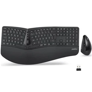 Periduo-605 Combo Ergonomische Tastatur und Maus kabellos USB vertikale Maus ... - Bild 1 von 7