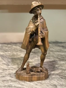 Modellino vintage 9” ANRI in legno intagliato a mano PIED PIFFERAIO DI HAMELIN - Foto 1 di 10