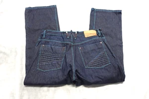 Artful Dodger Jeans Mens 36 Dark Wash Blue Embroidered Daggers Y2K - Picture 1 of 8