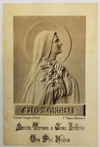 Sancta Teresia a Jesu Infante Ora Pro Nobis Holy Paper Stock Card  Religious E1B - Picture 1 of 2