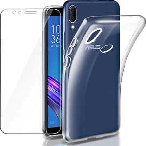 For ASUS ZENFONE MAX PRO M1 TEMPERED GLASS SCREEN PROTECTOR + CLEAR TPU GEL CASE - Picture 1 of 12