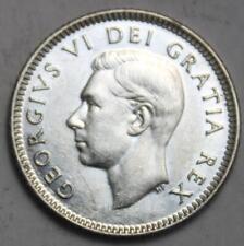 Canada 1950 Silver 10 Cents, High EF-AU Grade, Old Date KGVI (35d)