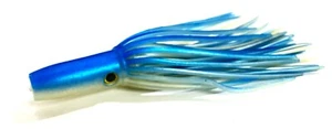 Señuelo de arrastre de pesca sin aparejar Jr rango suave 4,5" azul/blanco paquete de 5 - Imagen 1 de 2