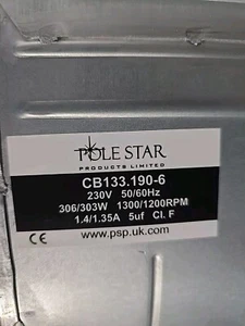 Pole Star CB133.109-6 Doppeleinlassgebläse 230V Kreiselgebläse 133-190-6 - Bild 1 von 3