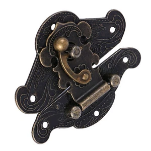 Retro Vintage Lock Hasp Antique Decorative Plate For Chest Box ALO - Bild 1 von 22