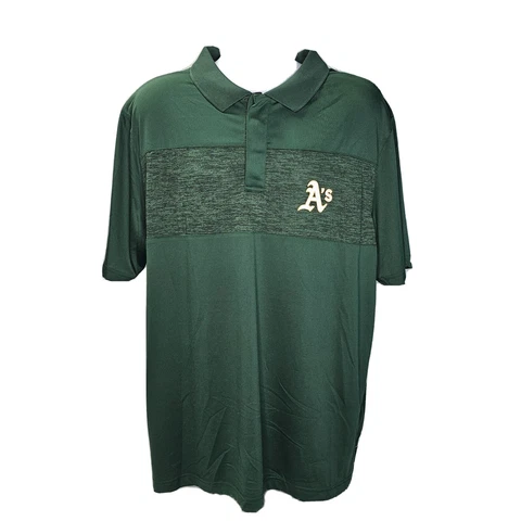 Oakland Athletics A's Polo Shirt Mens XXL Green MLB Baseball Genuine Merchandise Cover