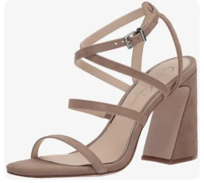 Jessica Simpson Raymie Flare Ankle Strap Block Heel Sandals FAWNY Size 7 NWOB - Image 1 of 4