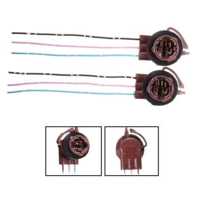 2x 3157 3357 LED Bulb Brake Turn Signal Light Socket Adapter Harness Wires Plug - Image 1 of 4