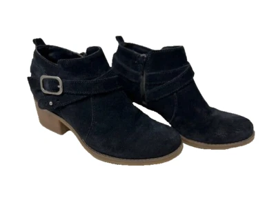 Sonoma women's size 7.5M black suede leather side zip Ankle Booties shoes - Image 1 of 4