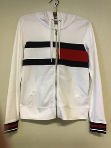 Tommy Hilfiger Womens Hoodie White w/Red White Blue Flag XS NWOT - Picture 1 of 2