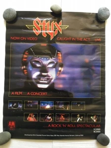 Original 1980's Vintage Styx Live Concert Poster AM Video - 18" x 23" Rolled - Picture 1 of 9