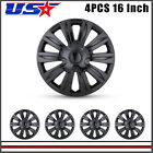 4Pcs 16Inch Universal Wheel Rim Cover Hubcaps Black Lacquer Trim Rings For Honda Ford Transit Wagon