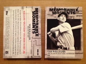 Ted Williams #MM-20 Red Sox .406 Ave #d/49 made 2017 Topps Memorable Moments 5x7 - Picture 1 of 1
