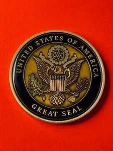 UNITED STATES OF AMERICA GREAT SEAL (CDR RICK GARZA) COIN - Picture 1 of 2