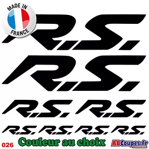 8 Stickers Autocollants RS 20, 10 et 5cm - Clio megane twingo cup 16s wind - 026 - Imagen 1 de 3