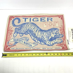 Urban Outfitters Vtg Indian Tiger Safety Matches Pillow Cover by Life in the 21s - Picture 1 of 6