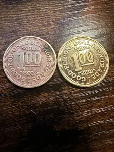 2 Liberty $1.00 Trade Tokens - Foto 1 di 6